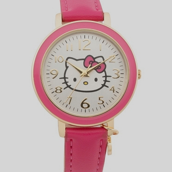 HELLO KITTY PINK WATCH NEW IN BOX CHARM - Picture 4 of 7